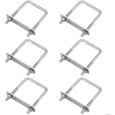 6 Pièces M6 Boulons en U80 x 50 mm U BoltBoulons en U en Acier Inoxydable - Publicité 6 Pièces M6 Boulons en U80 x 50 mm U BoltBoulons en U en Acier Inoxydable - Publicité