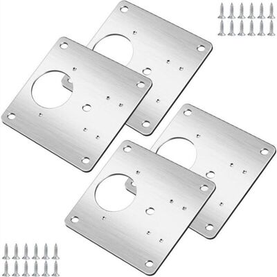 GOODSELLING 4 Pièces Plaque de Réparation de Charnière Darmoire avec Trou Supports de Réparation Plaques Installation Facile avec 24 V - Publicité GOODSELLING 4 Pièces Plaque de Réparation de Charnière Darmoire avec Trou Supports de Réparation Plaques Installation Facile avec 24 V - Publicité