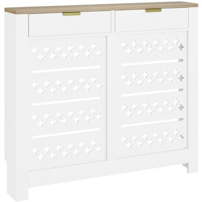Couvercle de radiateur - HOMCOM - placard rabattable étagère supérieur - panneau de particules et MDF - 108 x 19 x 95 5 cm - blanc Blanc - Publicité Couvercle de radiateur - HOMCOM - placard rabattable étagère supérieur - panneau de particules et MDF - 108 x 19 x 95 5 cm - blanc Blanc - Publicité