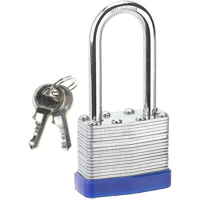 AIMOONSA Cadenas à anse longue 40 mm Bleu - Acier anse inox 2 clés anti-corrosion - Publicité AIMOONSA Cadenas à anse longue 40 mm Bleu - Acier anse inox 2 clés anti-corrosion - Publicité