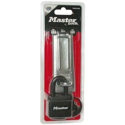 Verrou - MASTER LOCK - Moraillon + Cadenas - Résistant aux intempéries - Acier - Extérieur - Publicité Verrou - MASTER LOCK - Moraillon + Cadenas - Résistant aux intempéries - Acier - Extérieur - Publicité