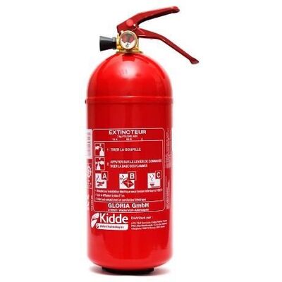 Extincteur - KIDDE - 2 kg - A poudre - Utilitaire - Livré prêt à lemploi - Publicité Extincteur - KIDDE - 2 kg - A poudre - Utilitaire - Livré prêt à lemploi - Publicité