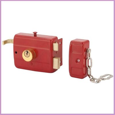 COCOSITY Serrure de sécurité Robuste avec Clés pour Porte Dentrée Rouge Corps de Serrure en Laiton Robuste pour Porte en Bois/fer Rouge - Publicité COCOSITY Serrure de sécurité Robuste avec Clés pour Porte Dentrée Rouge Corps de Serrure en Laiton Robuste pour Porte en Bois/fer Rouge - Publicité
