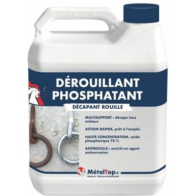 Décapant Rouille - 5 Kg - Metaltop - Incolore Blanc - Publicité Décapant Rouille - 5 Kg - Metaltop - Incolore Blanc - Publicité