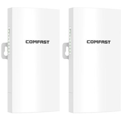 Comfast 2pcs CPE Pont WiFi Extérieur 5.8GHz Portée 3KM Point dAccès (AP)/Répéteur/Router Alimentation POE 48V Blanc - Publicité Comfast 2pcs CPE Pont WiFi Extérieur 5.8GHz Portée 3KM Point dAccès (AP)/Répéteur/Router Alimentation POE 48V Blanc - Publicité