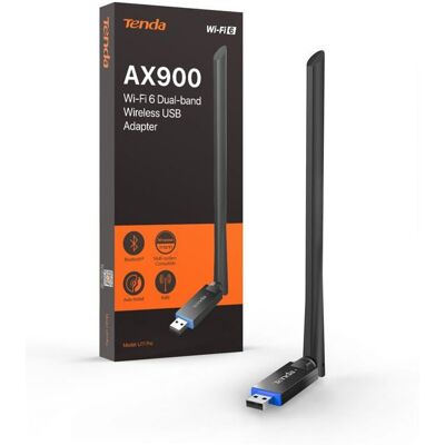 Tenda U11 Pro Clé WiFi USB AX900 Bluetooth 5.4 Antenne 6 dBi Noir - Publicité Tenda U11 Pro Clé WiFi USB AX900 Bluetooth 5.4 Antenne 6 dBi Noir - Publicité