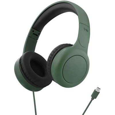 TNB Casque Audio Filaire USB-C - T’nB - Tonality Link - Arceau Réglable - Micro Intégré - Vert Vert - Publicité TNB Casque Audio Filaire USB-C - T’nB - Tonality Link - Arceau Réglable - Micro Intégré - Vert Vert - Publicité