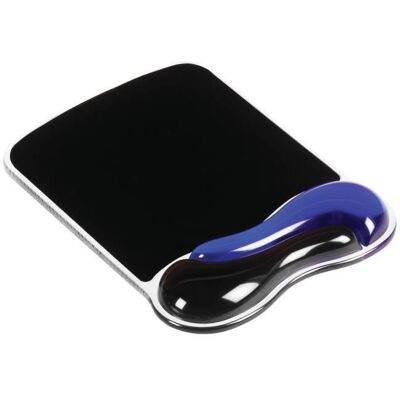 Kensington Tapis de souris avec repose-poignet Duo gel Noir et bleu Noir - Publicité Kensington Tapis de souris avec repose-poignet Duo gel Noir et bleu Noir - Publicité