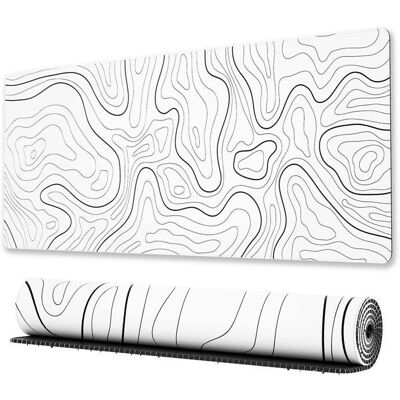 Tapis de souris de jeu - HAUTSTORE - 80 x 30 cm - Bords surpiqués - Dos antidérapant - Imprimé terrain Blanc - Publicité Tapis de souris de jeu - HAUTSTORE - 80 x 30 cm - Bords surpiqués - Dos antidérapant - Imprimé terrain Blanc - Publicité
