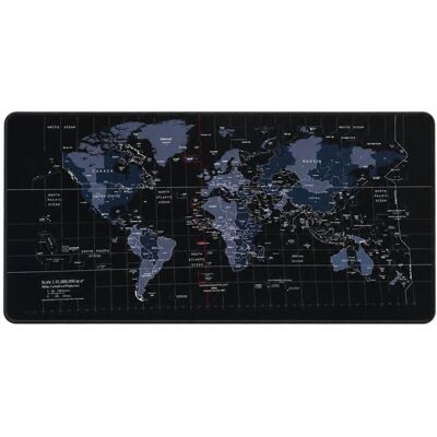 HAWUJ Tapis de Souris - Carte du Monde - Caoutchouc Naturel Antidérapant et Imprimé HD - pour Bureau Maison Gaming - 80x30cm - Publicité HAWUJ Tapis de Souris - Carte du Monde - Caoutchouc Naturel Antidérapant et Imprimé HD - pour Bureau Maison Gaming - 80x30cm - Publicité