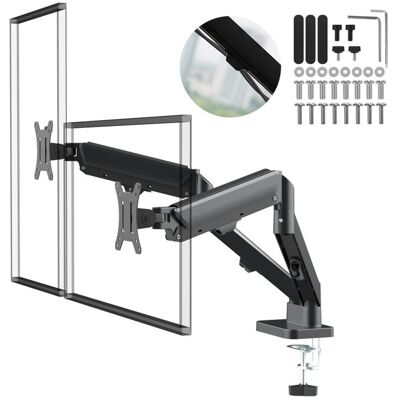 Support double moniteur Maclean MC-134 17–32 pouces ressort à gaz VESA 75/100 noir 2×10 kg Noir - Publicité Support double moniteur Maclean MC-134 17–32 pouces ressort à gaz VESA 75/100 noir 2×10 kg Noir - Publicité