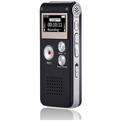 CHRONUS Enregistreur vocal numérique 16 Go avec lecture pour conférences Dictaphone rechargeable USB Petit appareil denregistrement - Publicité CHRONUS Enregistreur vocal numérique 16 Go avec lecture pour conférences Dictaphone rechargeable USB Petit appareil denregistrement - Publicité