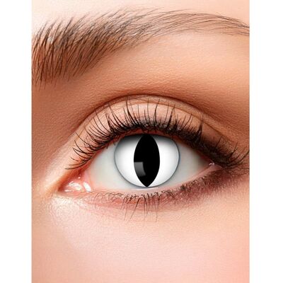 Lentilles de contact Oeil de Chat - Boland - Blanc/Noir - Halloween et Frisson - Mixte - Publicité Lentilles de contact Oeil de Chat - Boland - Blanc/Noir - Halloween et Frisson - Mixte - Publicité