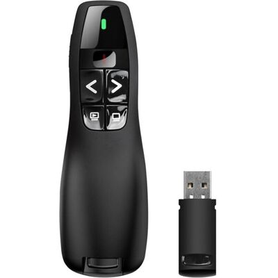 BEAUTY REINA PLUS Pointeur Laser Powerpoint Télécommande de Présentation sans Fil 24 GHz/Récepteur USB pour PPT/Mac/Windows/Keynote - Publicité BEAUTY REINA PLUS Pointeur Laser Powerpoint Télécommande de Présentation sans Fil 24 GHz/Récepteur USB pour PPT/Mac/Windows/Keynote - Publicité