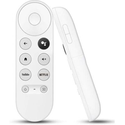 LONGDR Télécommande vocale Bluetooth pour Chromecast 4K HDR Streamer - Boutons Netflix YouTube intégrés Blanc - Publicité LONGDR Télécommande vocale Bluetooth pour Chromecast 4K HDR Streamer - Boutons Netflix YouTube intégrés Blanc - Publicité