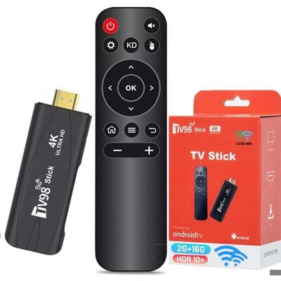 KIBTOY TV Stick 4K Appareil de Diffusion en continu 4K HDR Android TV Prend en Charge Le Wi-FI 24 GHz/5 GHz télécommande vocale Fire Noir - Publicité KIBTOY TV Stick 4K Appareil de Diffusion en continu 4K HDR Android TV Prend en Charge Le Wi-FI 24 GHz/5 GHz télécommande vocale Fire Noir - Publicité