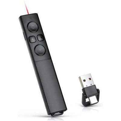 BEIJIYI Pointeur laser rouge Clicker de présentation télécommande de présentateur PowerPoint PPT USB sans fil Clicker de présentateur - Publicité BEIJIYI Pointeur laser rouge Clicker de présentation télécommande de présentateur PowerPoint PPT USB sans fil Clicker de présentateur - Publicité