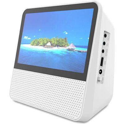 AIORBER Lecteur DVD Portable VCD CD Bluetooth 5.1 Haut-parleurs HD USB AUX Télécommande Blanc Puce SANYO pour Maison et Enfants - Publicité AIORBER Lecteur DVD Portable VCD CD Bluetooth 5.1 Haut-parleurs HD USB AUX Télécommande Blanc Puce SANYO pour Maison et Enfants - Publicité