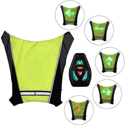Gilet Dossard LED - FOLAYA - Modèle 2022 - Télécommande sans fil - Résistant à leau - 15h autonomie Jaune - Publicité Gilet Dossard LED - FOLAYA - Modèle 2022 - Télécommande sans fil - Résistant à leau - 15h autonomie Jaune - Publicité