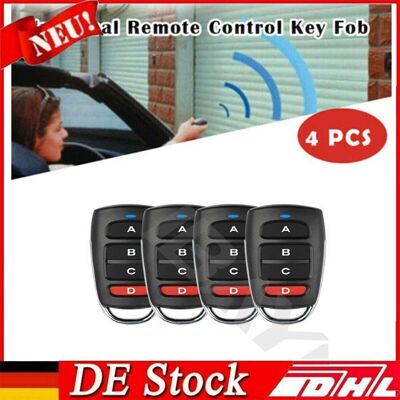 RWOYTHK 4x télécommande universelle 433 MHz pour porte de garage émetteur manuel pour ouvre-porte Noir - Publicité RWOYTHK 4x télécommande universelle 433 MHz pour porte de garage émetteur manuel pour ouvre-porte Noir - Publicité
