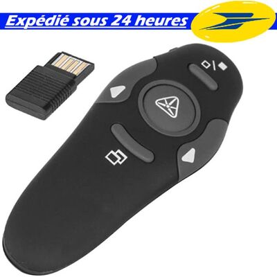 SNAKIOX Pointeur laser USB sans fil avec télécommande pour présentations PowerPoint enseignement et réunions - Noir - Publicité SNAKIOX Pointeur laser USB sans fil avec télécommande pour présentations PowerPoint enseignement et réunions - Noir - Publicité