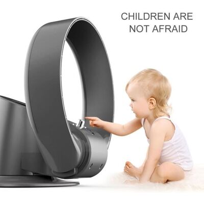 OUTAD ultra-silencieux sans pale Ventilateur sans feuille pale électrique télécommande sans bruit pour la maison enfant bébé Gris - Publicité OUTAD ultra-silencieux sans pale Ventilateur sans feuille pale électrique télécommande sans bruit pour la maison enfant bébé Gris - Publicité