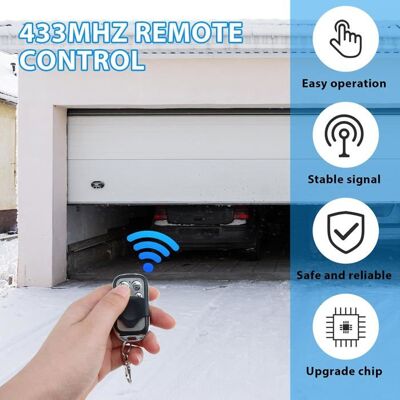 Télécommande universelle pour garage - XVX - Lot de 2 télécommandes - Fréquence 43392 MHz - Portée 50m - Publicité Télécommande universelle pour garage - XVX - Lot de 2 télécommandes - Fréquence 43392 MHz - Portée 50m - Publicité