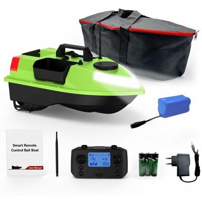 LOHEER Bateau Amorçage GPS – 500m Télécommande 12000mAh RC LED 7 Couleurs Pêche Appât Loisir Vert - Publicité LOHEER Bateau Amorçage GPS – 500m Télécommande 12000mAh RC LED 7 Couleurs Pêche Appât Loisir Vert - Publicité