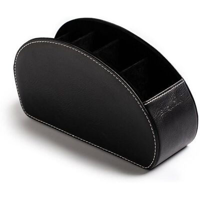 AUCUNELY Support de télécommande en cuir PU organisateur multifonction avec 5 compartiments boîte de rangement pour télécommandes TV c - Publicité AUCUNELY Support de télécommande en cuir PU organisateur multifonction avec 5 compartiments boîte de rangement pour télécommandes TV c - Publicité