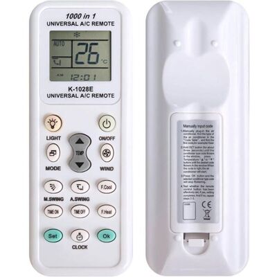 ITCDD Télécommande universelle K-1028E pour climatiseurs. Télécommande numérique LCD 1000 en 1 pour climatiseurs. Compatible avec Fujits - Publicité ITCDD Télécommande universelle K-1028E pour climatiseurs. Télécommande numérique LCD 1000 en 1 pour climatiseurs. Compatible avec Fujits - Publicité
