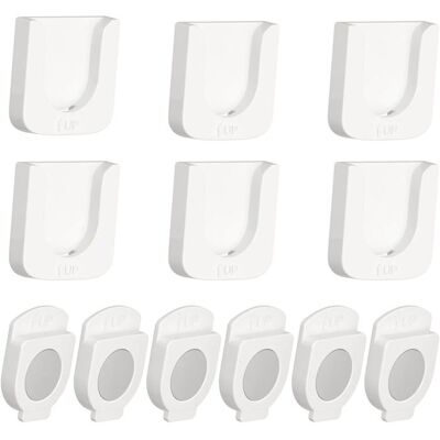EINNENFFER 6 Pièces Support Magnétique ABS 4x4x1 cm Adhésif Sans Perçage Pour Télécommande Téléphone Bureau Maison . Publicité EINNENFFER 6 Pièces Support Magnétique ABS 4x4x1 cm Adhésif Sans Perçage Pour Télécommande Téléphone Bureau Maison . Publicité