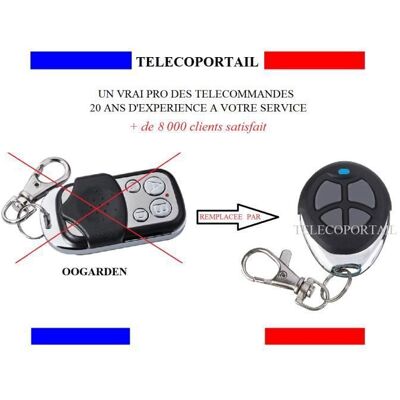 TELECOPORTAIL Télécommande compatible - OOGARDEN - IUMIN 3500/LEIUM 5200 - 433.92 MHz - Rolling code B - Noir Noir - Publicité TELECOPORTAIL Télécommande compatible - OOGARDEN - IUMIN 3500/LEIUM 5200 - 433.92 MHz - Rolling code B - Noir Noir - Publicité