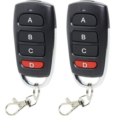 KCVV Télécommande Universelle Garage 433 MHz - - 4 Boutons Clonage Longue Portée 50m - Compatible Portes Secteurs - 2 Pièces - Publicité KCVV Télécommande Universelle Garage 433 MHz - - 4 Boutons Clonage Longue Portée 50m - Compatible Portes Secteurs - 2 Pièces - Publicité