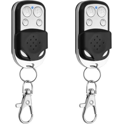 PUHUIYING Télécommande universelle 43392 MHz - Lot de 2 - Code fixe - 4 boutons - Clonage instantané 3s - Publicité PUHUIYING Télécommande universelle 43392 MHz - Lot de 2 - Code fixe - 4 boutons - Clonage instantané 3s - Publicité