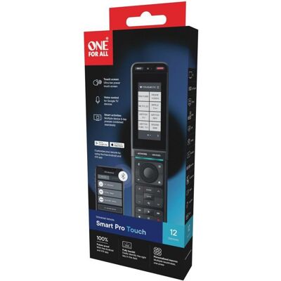 One For All Télécommande universelle - Smart Control Pro Touch - 12en1 Noir - Publicité One For All Télécommande universelle - Smart Control Pro Touch - 12en1 Noir - Publicité