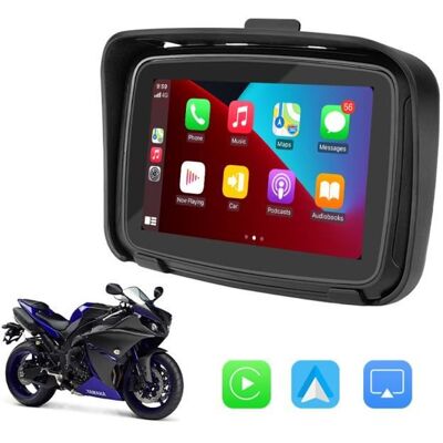 GPS Portable Moto - PRUMYA - 5 pouces - Écran Tactile - Étanche IPX7 - Compatible CarPlay/Android Auto Noir - Publicité GPS Portable Moto - PRUMYA - 5 pouces - Écran Tactile - Étanche IPX7 - Compatible CarPlay/Android Auto Noir - Publicité