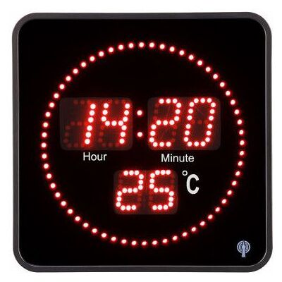 Pearl Horloge digitale radio-pilotée ROUGE avec température Rouge - Publicité Pearl Horloge digitale radio-pilotée ROUGE avec température Rouge - Publicité