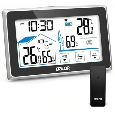 SANS MARQUE Station Météo Sans Fil – Capteur Extérieur Thermomètre - Publicité SANS MARQUE Station Météo Sans Fil – Capteur Extérieur Thermomètre - Publicité