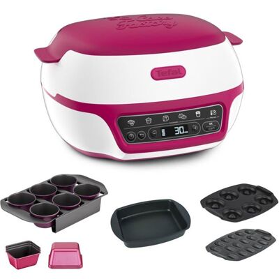 Machine à gâteaux - TEFAL - Cake Factory Délices - 5 programmes + manuel - Moules muffins et madeleines - 1100W Rose - Publicité Machine à gâteaux - TEFAL - Cake Factory Délices - 5 programmes + manuel - Moules muffins et madeleines - 1100W Rose - Publicité