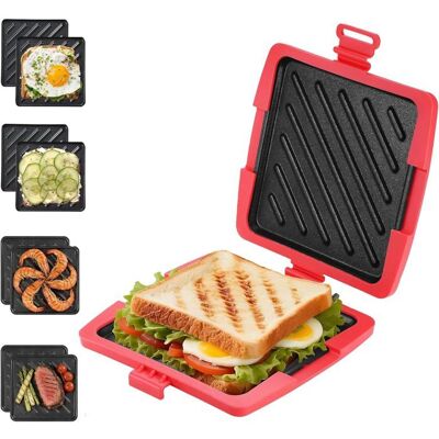 AUTREMENT 1 Machine à Sandwich Micro-Ondes Plaque Aluminium Amovible Toaster Panini Antiadhésif Cuisson Rap ACCESSOIRES FABRICATION MAISON Blanc - Publicité AUTREMENT 1 Machine à Sandwich Micro-Ondes Plaque Aluminium Amovible Toaster Panini Antiadhésif Cuisson Rap ACCESSOIRES FABRICATION MAISON Blanc - Publicité