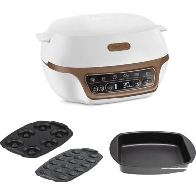 Four à gâteaux - TEFAL - Cake Factory YY5726FG - 5 programmes auto - Moules inclus - 1100W Marron - Publicité Four à gâteaux - TEFAL - Cake Factory YY5726FG - 5 programmes auto - Moules inclus - 1100W Marron - Publicité