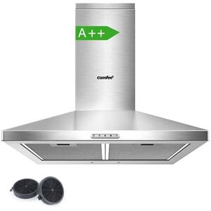 Hotte Aspirante 60cm Comfee - 400 m³/h - Classe A++ - 2 Filtres à Charbon - 3 Vitesses - Recyclage & Évacuation - LED lampe - Inox Gris - Publicité Hotte Aspirante 60cm Comfee - 400 m³/h - Classe A++ - 2 Filtres à Charbon - 3 Vitesses - Recyclage & Évacuation - LED lampe - Inox Gris - Publicité
