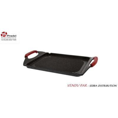 PLANCHA FAÇON PIERRE 46 X 27 X 2.2 CM - GRILL - PRADEL EXCELLENCE Noir - Publicité PLANCHA FAÇON PIERRE 46 X 27 X 2.2 CM - GRILL - PRADEL EXCELLENCE Noir - Publicité