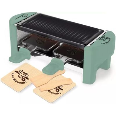 Raclette - grill - LITTLE BALANCE - 2 personnes - 320W - Meuuuh - Fournie avec 2 spatules - 2 planchettes - Vert sapin Vert - Publicité Raclette - grill - LITTLE BALANCE - 2 personnes - 320W - Meuuuh - Fournie avec 2 spatules - 2 planchettes - Vert sapin Vert - Publicité