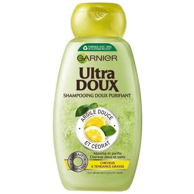 GARNIER Ultra Doux Shampoing purifiant - A largile douce et cédrat - 250 ml - Publicité GARNIER Ultra Doux Shampoing purifiant - A largile douce et cédrat - 250 ml - Publicité
