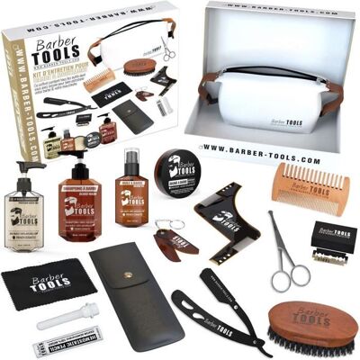 BARBER TOOLS Kit dentretien pour barbe - Cosmetique - Soin de barbier - 13 produits - Made in France - Homme - Publicité BARBER TOOLS Kit dentretien pour barbe - Cosmetique - Soin de barbier - 13 produits - Made in France - Homme - Publicité