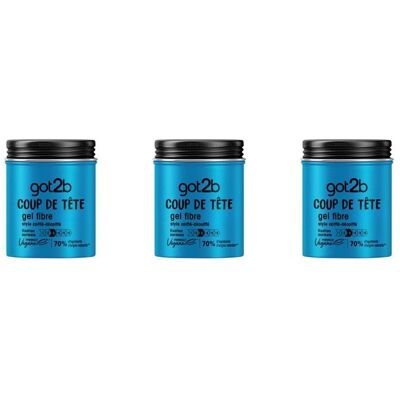 GOT2B Lot de 3 Gels Coifant Fibre Coup de tête 100ml - Publicité GOT2B Lot de 3 Gels Coifant Fibre Coup de tête 100ml - Publicité