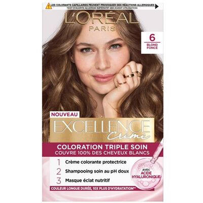 L'OREAL PARIS Coloration permanence Excellence LOREAL PARIS - Blond Foncé 6 - Publicité L'OREAL PARIS Coloration permanence Excellence LOREAL PARIS - Blond Foncé 6 - Publicité