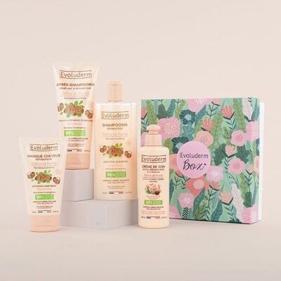 EVOLUDERM - Coffret Cheveux Délice de Karité - Box Jungle - Idéal cadeau Noël Anniversaire Fête des Mères - Publicité EVOLUDERM - Coffret Cheveux Délice de Karité - Box Jungle - Idéal cadeau Noël Anniversaire Fête des Mères - Publicité