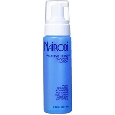 Nairobi Wrapp-It Shine Foaming Lotion mousse coiffante 8oz - Publicité Nairobi Wrapp-It Shine Foaming Lotion mousse coiffante 8oz - Publicité